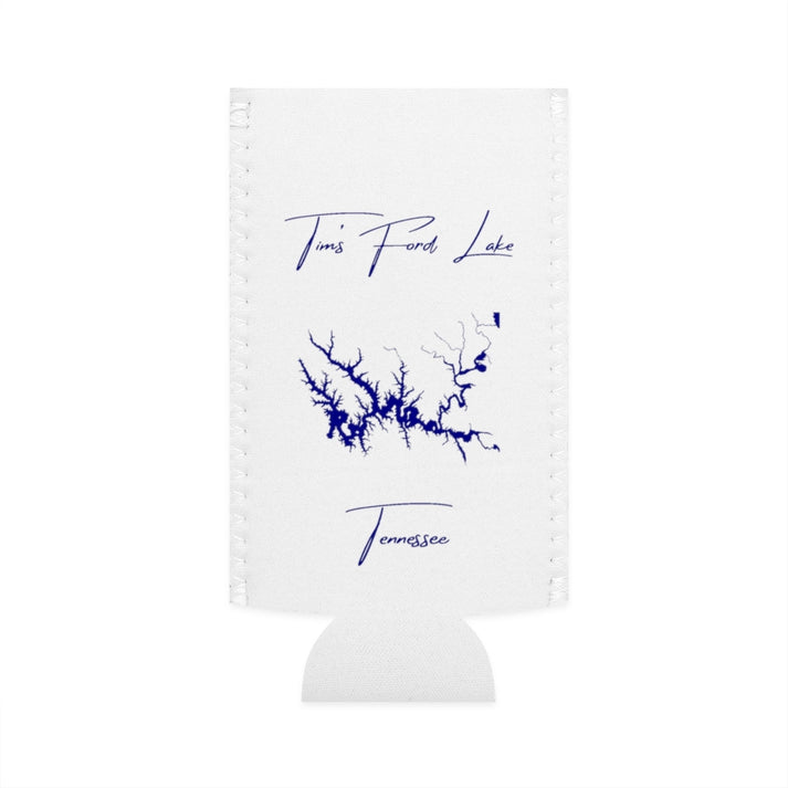 Tennessee  Tim's  Ford  Lake  Slim  Can  Koozie  front  position  view  from  flat-front  white.webp