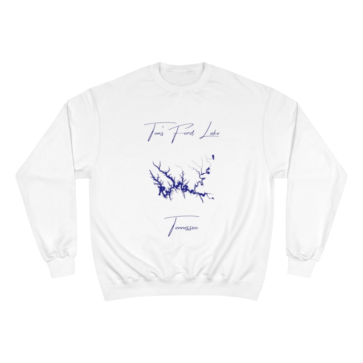Tennessee  Tim's  Ford  Lake  Sweatshirt  front  position  view  from  front  white.webp