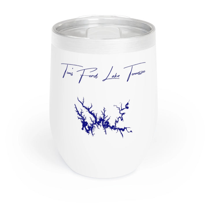 Tennessee  Tim's  Ford  Lake  Wine  Tumbler  front  position  view  from  front  white.webp