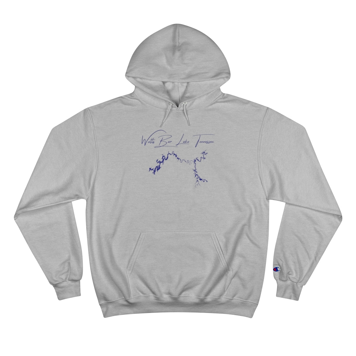 Tennessee  Watts  Bar  Lake  Hoodie  front  position  view  from  front  light  steel.webp