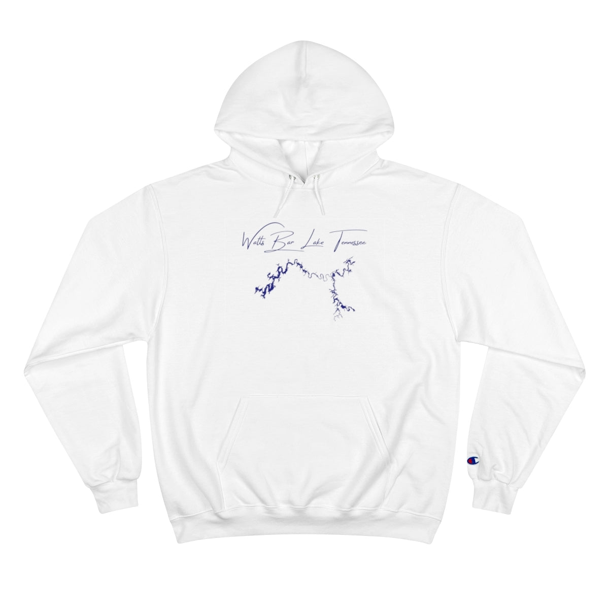 Tennessee  Watts  Bar  Lake  Hoodie  front  position  view  from  front  white.webp