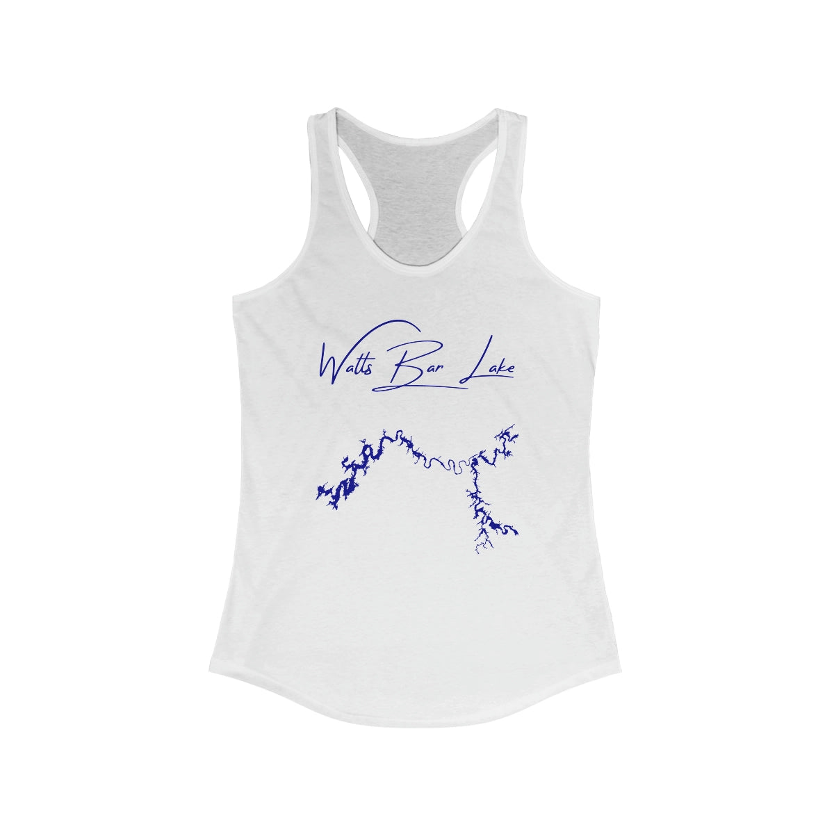 Tennessee  Watts  Bar  Lake  Racerback-Tank  front  position  view  from  front  solid  white.webp