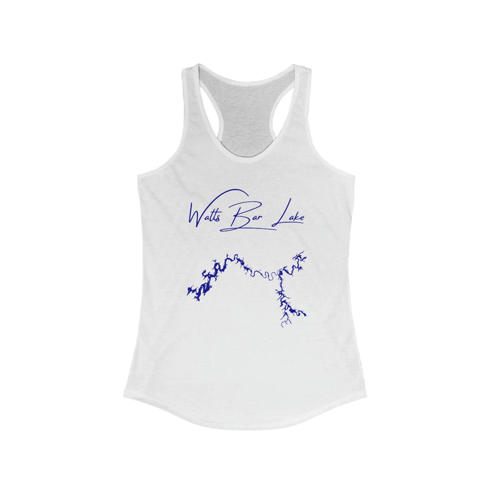 Tennessee  Watts  Bar  Lake  Racerback-Tank  front  position  view  from  front  solid  white.webp