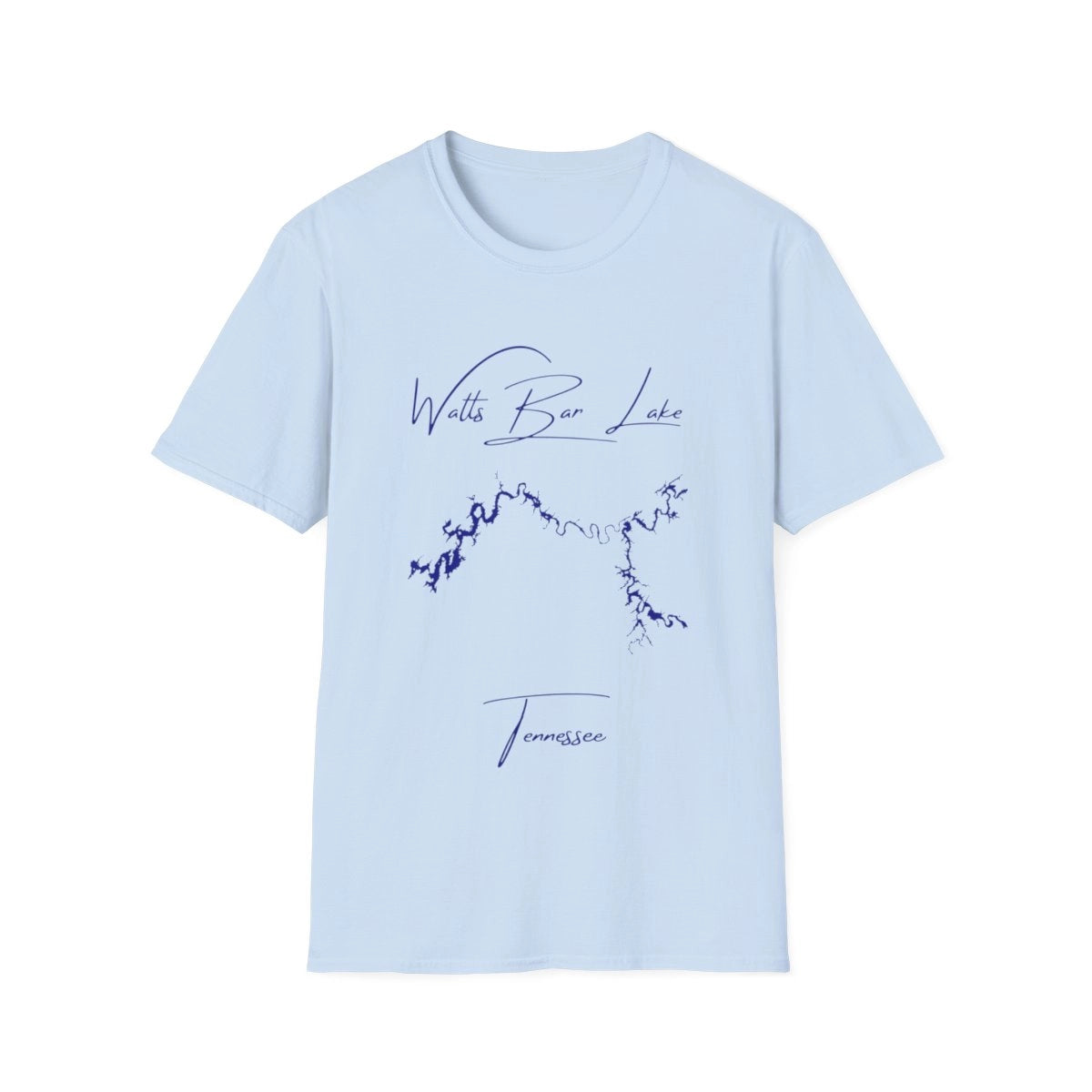 Tennessee  Watts  Bar  Lake  T-shirt  front  position  view  from  front  light  blue.webp
