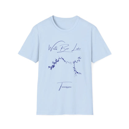 Tennessee  Watts  Bar  Lake  T-shirt  front  position  view  from  front  light  blue.webp