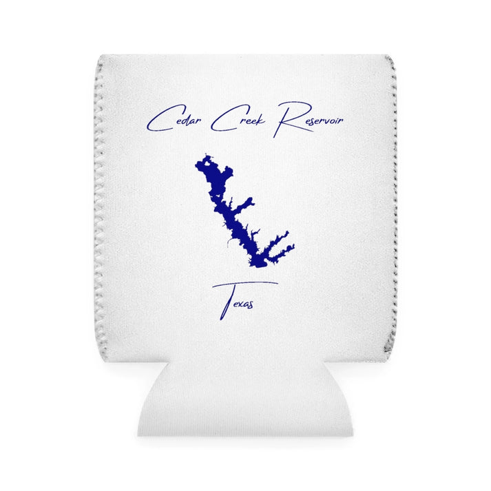 Texas  Cedar  Creek  Reservoir  Can  Koozie  front  position  view  from  front-1  white.webp