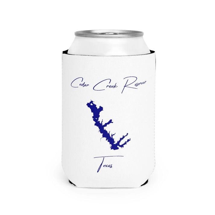 Texas  Cedar  Creek  Reservoir  Can  Koozie  front  position  view  from  front-2  white.webp