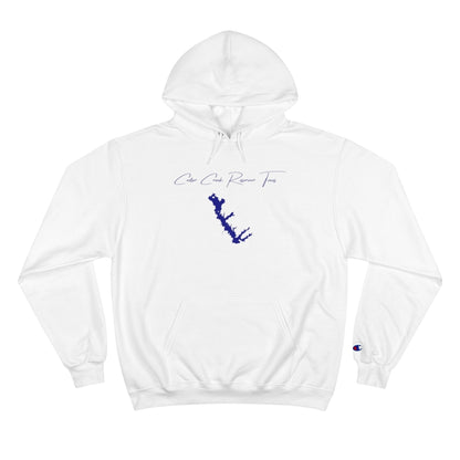 Texas  Cedar  Creek  Reservoir  Hoodie  front  position  view  from  front  white.webp
