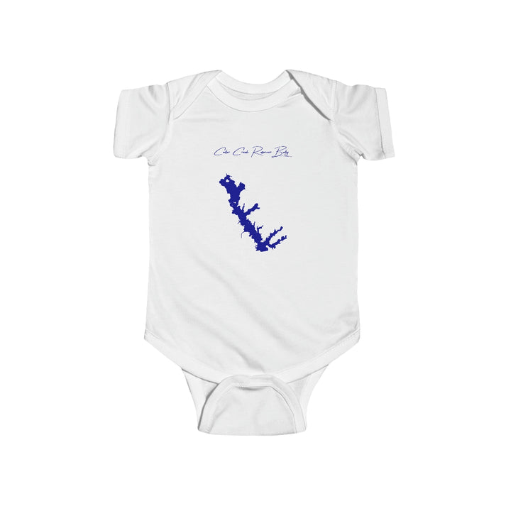 Texas  Cedar  Creek  Reservoir  Onesie  front  position  view  from  front  white.webp