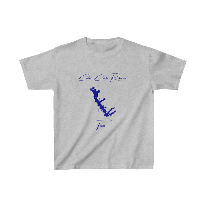 Texas  Cedar  Creek  Reservoir  Youth  T-shirt  front  position  view  from  front  sport  grey.webp