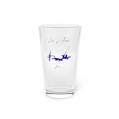 Texas  Lake  Amistad  16oz  Pint  Glass  front  position  view  from  front  16oz.webp