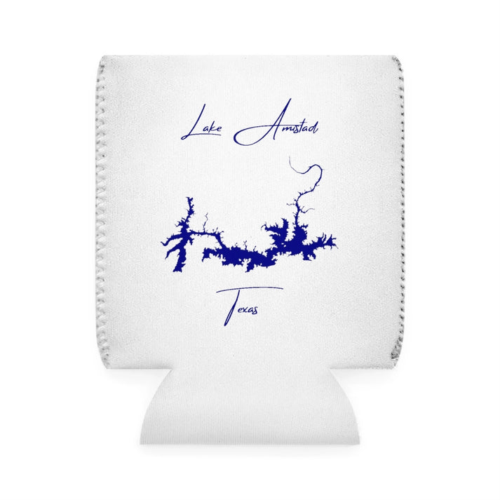 Texas  Lake  Amistad  Can  Koozie  front  position  view  from  front-1  white.webp