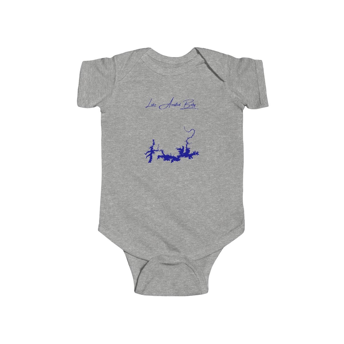 Texas  Lake  Amistad  Onesie  front  position  view  from  front  heather.webp