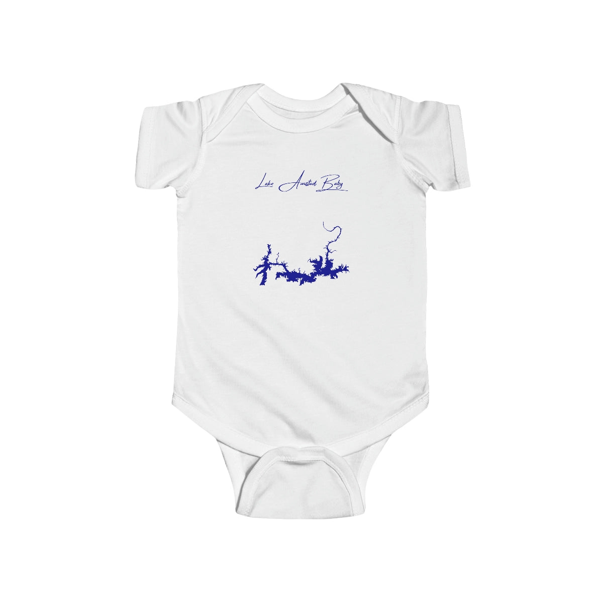 Texas  Lake  Amistad  Onesie  front  position  view  from  front  white.webp