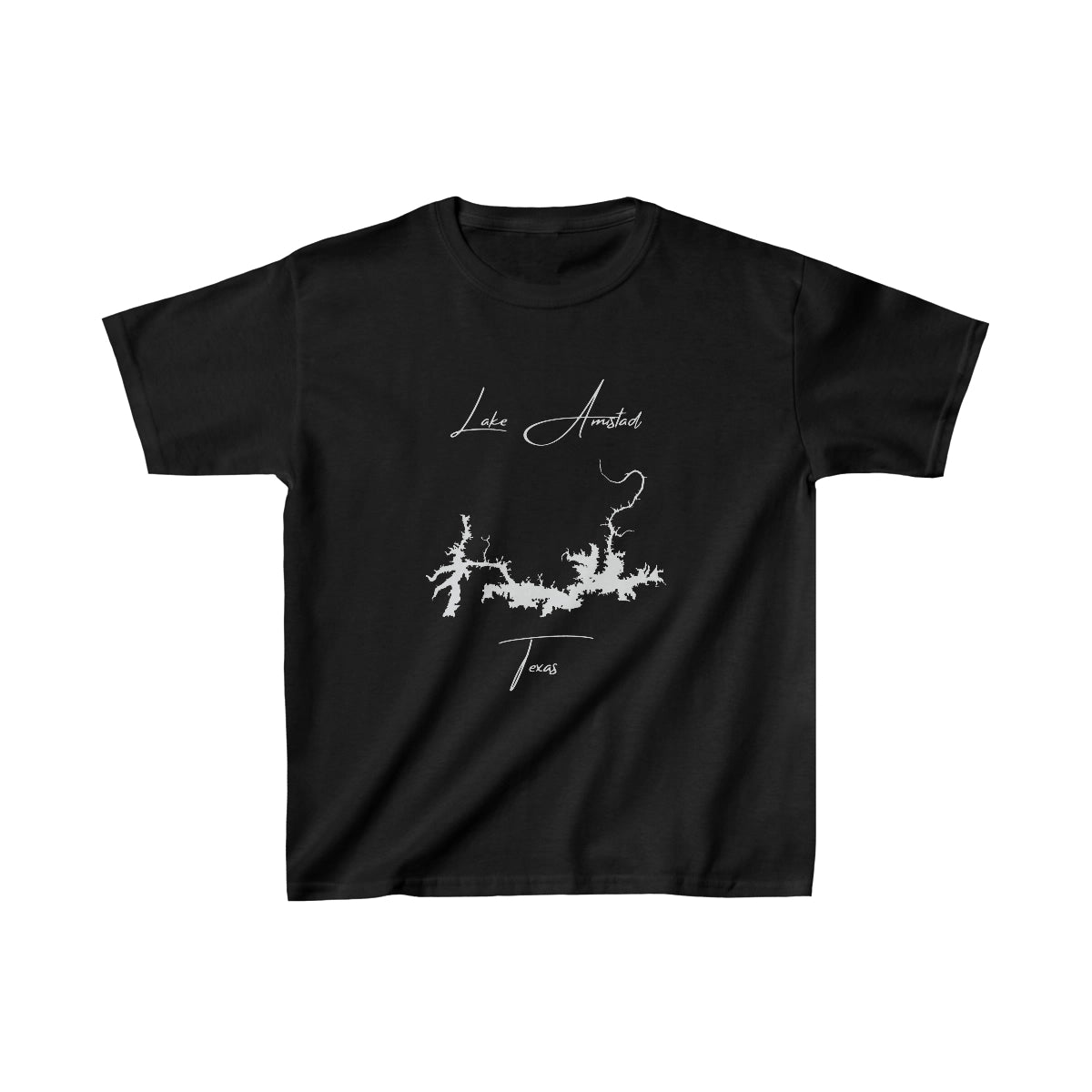 Texas  Lake  Amistad  Youth  T-shirt  front  position  view  from  front  black.webp