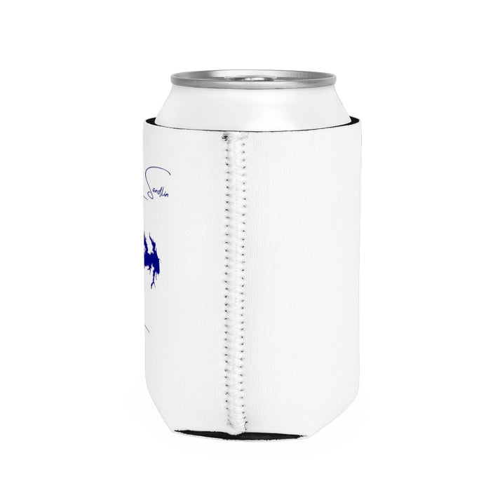 Texas  Lake  Bob  Sandlin  Can  Koozie  all  position  view  from  right  white.webp