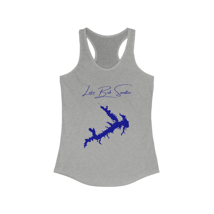 Texas  Lake  Bob  Sandlin  Racerback-Tank  front  position  view  from  front  heather  grey.webp