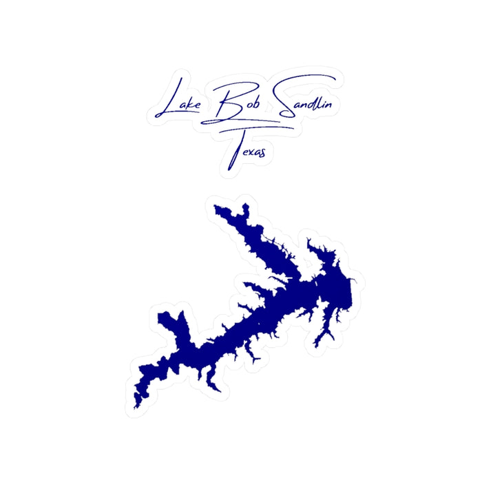 Texas  Lake  Bob  Sandlin  Vinyl  Decal  other  position  view  from  front  4  x  6.webp