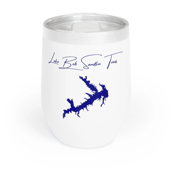 Texas  Lake  Bob  Sandlin  Wine  Tumbler  front  position  view  from  front  white.webp