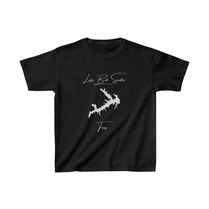 Texas  Lake  Bob  Sandlin  Youth  T-shirt  front  position  view  from  front  black.webp