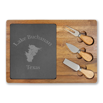 Texas  Lake  Buchanan  Engraved  Charcuterie  Board  other  position  view  from  front  13  3  4  x  9  3  4.webp