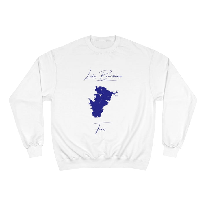 Texas  Lake  Buchanan  Sweatshirt  front  position  view  from  front  white.webp