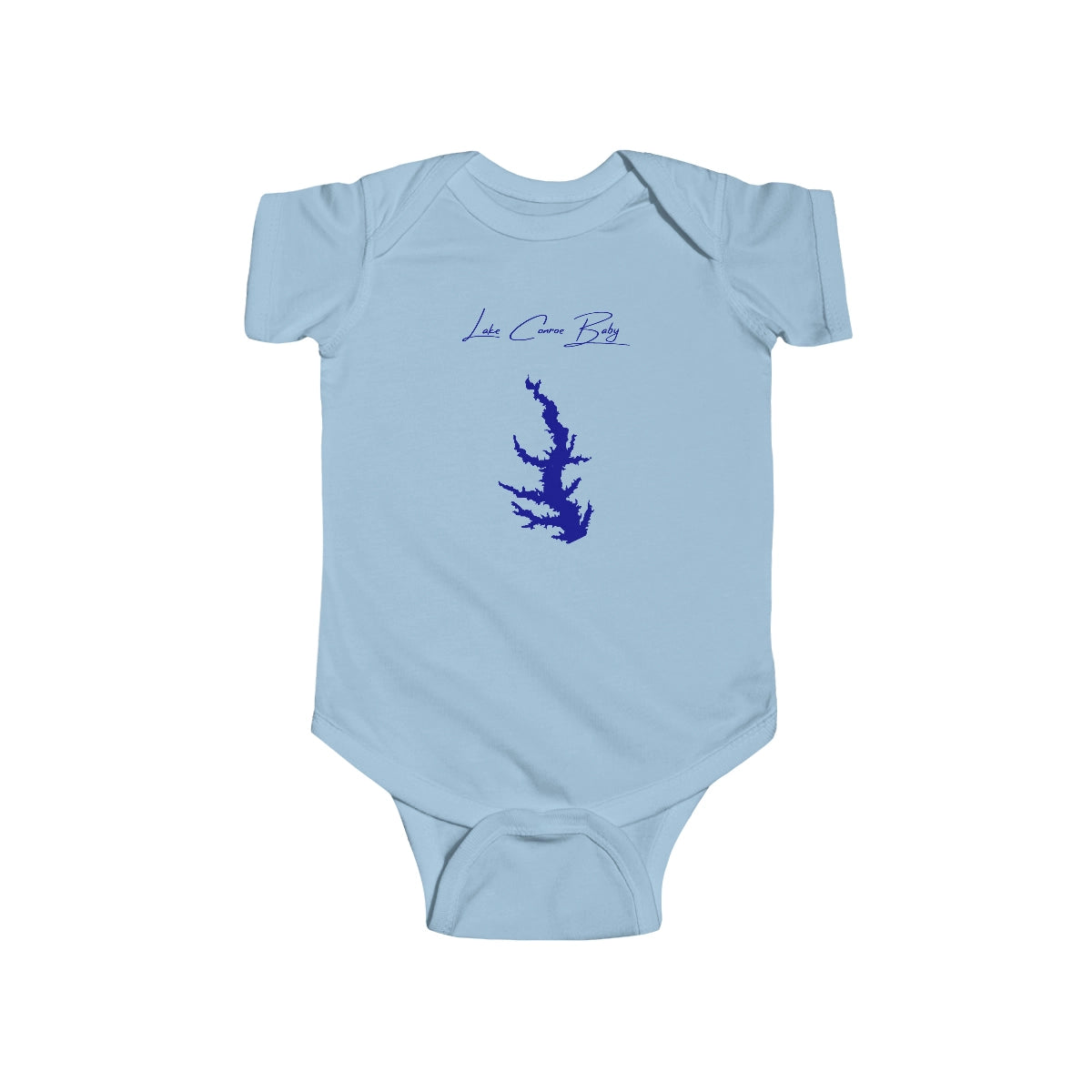 Texas  Lake  Conroe  Onesie  front  position  view  from  front  light  blue.webp