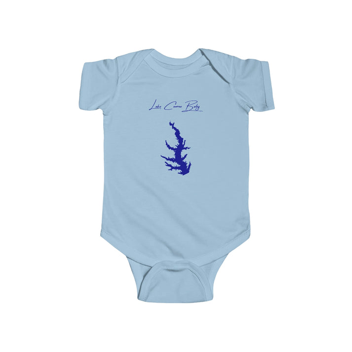Texas  Lake  Conroe  Onesie  front  position  view  from  front  light  blue.webp