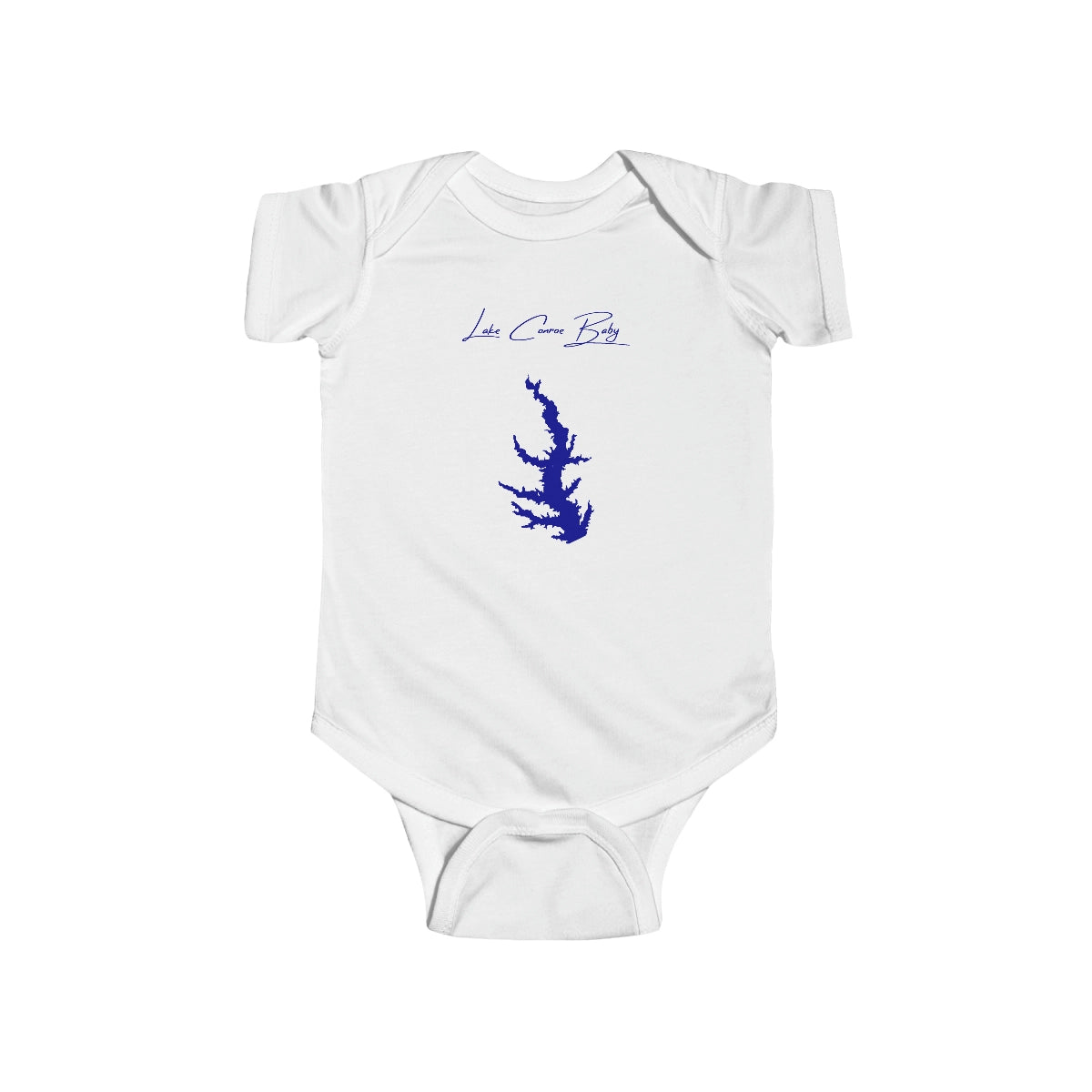 Texas  Lake  Conroe  Onesie  front  position  view  from  front  white.webp