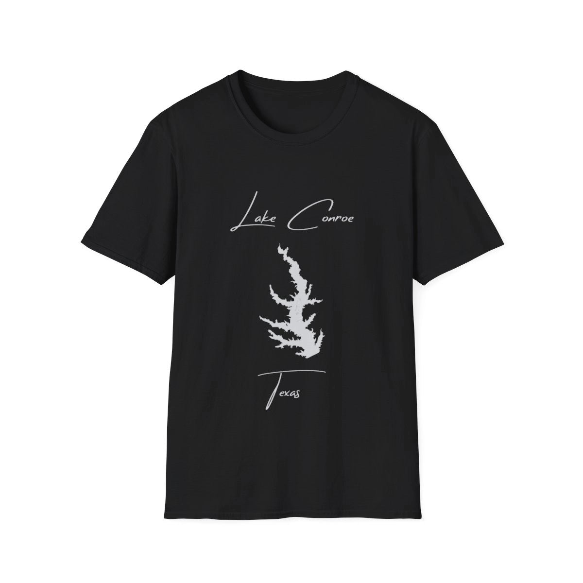 Texas  Lake  Conroe  T-shirt  front  position  view  from  front  black.webp
