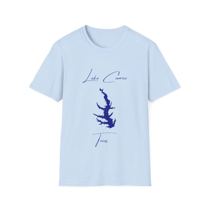 Texas  Lake  Conroe  T-shirt  front  position  view  from  front  light  blue.webp