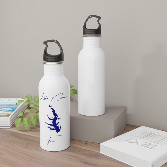 Texas  Lake  Conroe  Water  bottle  other  position  view  from  context-2  white.webp