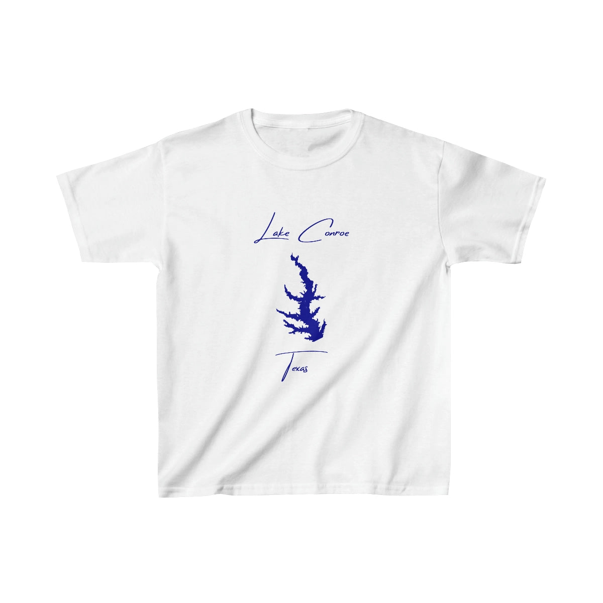Texas  Lake  Conroe  Youth  T-shirt  front  position  view  from  front  white.webp
