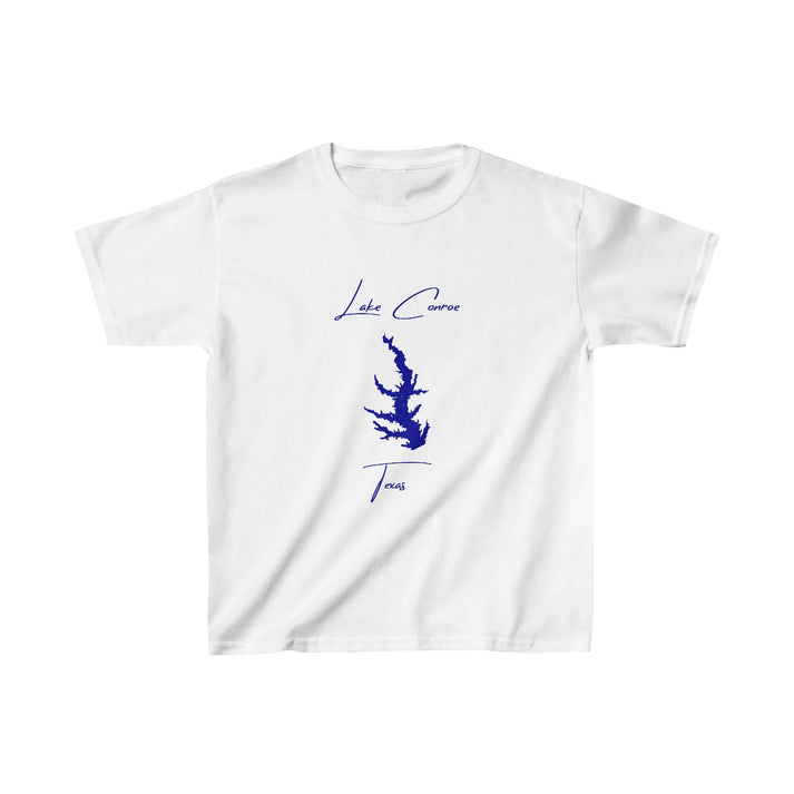 Texas  Lake  Conroe  Youth  T-shirt  front  position  view  from  front  white.webp