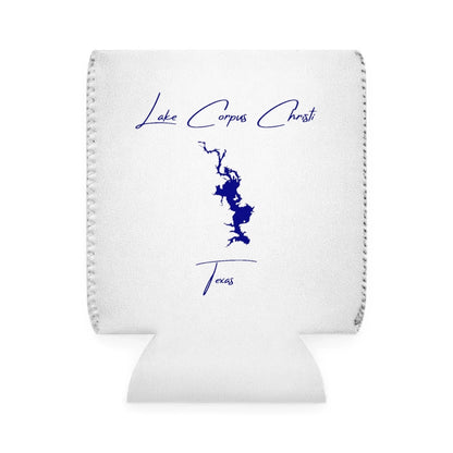 Texas  Lake  Corpus  Christi  Can  Koozie  front  position  view  from  front-1  white.webp