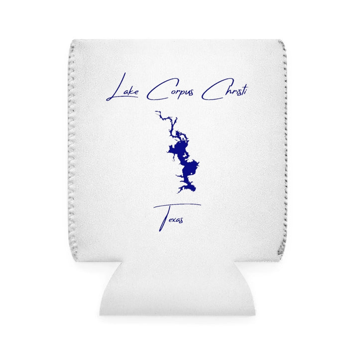 Texas  Lake  Corpus  Christi  Can  Koozie  front  position  view  from  front-1  white.webp