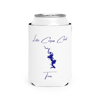 Texas  Lake  Corpus  Christi  Can  Koozie  front  position  view  from  front-2  white.webp