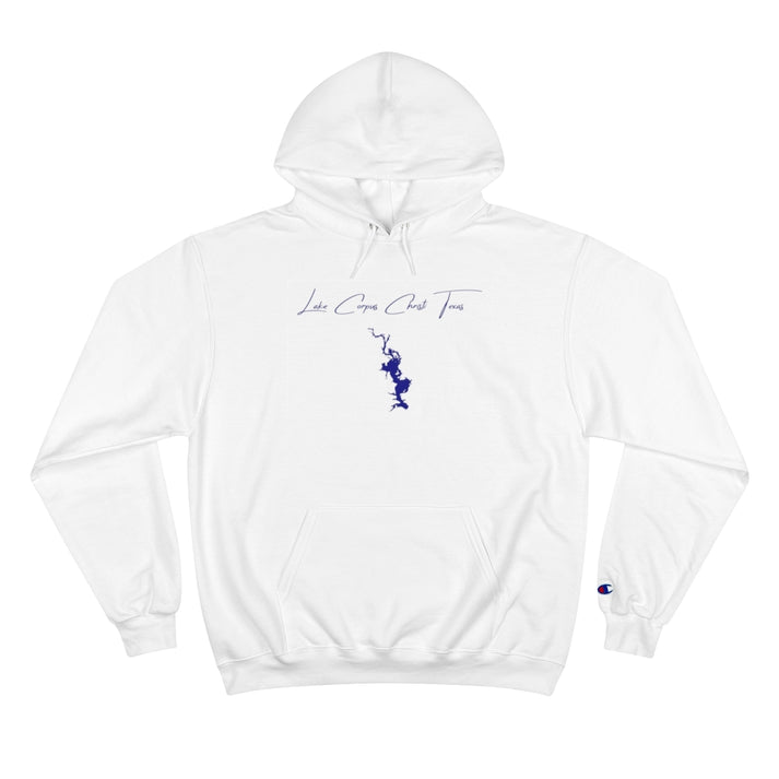 Texas  Lake  Corpus  Christi  Hoodie  front  position  view  from  front  white.webp