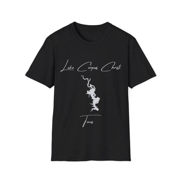 Texas  Lake  Corpus  Christi  T-shirt  front  position  view  from  front  black.webp