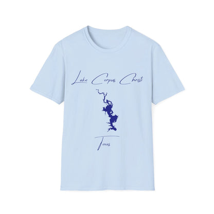 Texas  Lake  Corpus  Christi  T-shirt  front  position  view  from  front  light  blue.webp