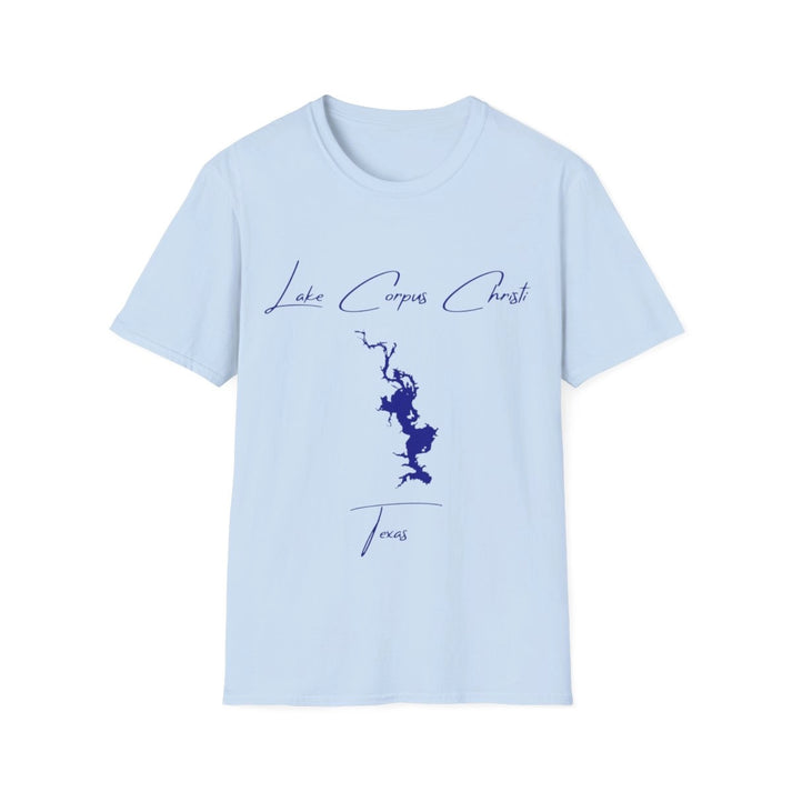 Texas  Lake  Corpus  Christi  T-shirt  front  position  view  from  front  light  blue.webp