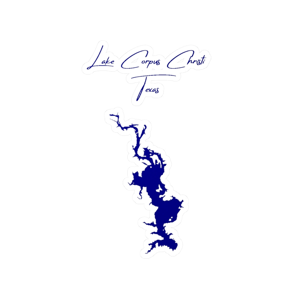 Texas  Lake  Corpus  Christi  Vinyl  Decal  other  position  view  from  front  4  x  6.webp