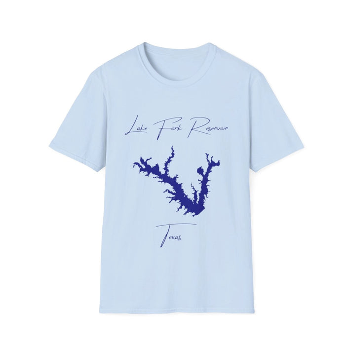 Texas  Lake  Fork  Reservoir  T-shirt  front  position  view  from  front  light  blue.webp