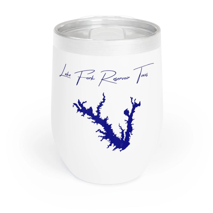 Texas  Lake  Fork  Reservoir  Wine  Tumbler  front  position  view  from  front  white.webp