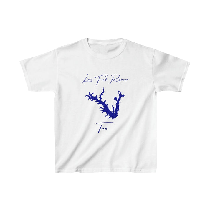 Texas  Lake  Fork  Reservoir  Youth  T-shirt  front  position  view  from  front  white.webp