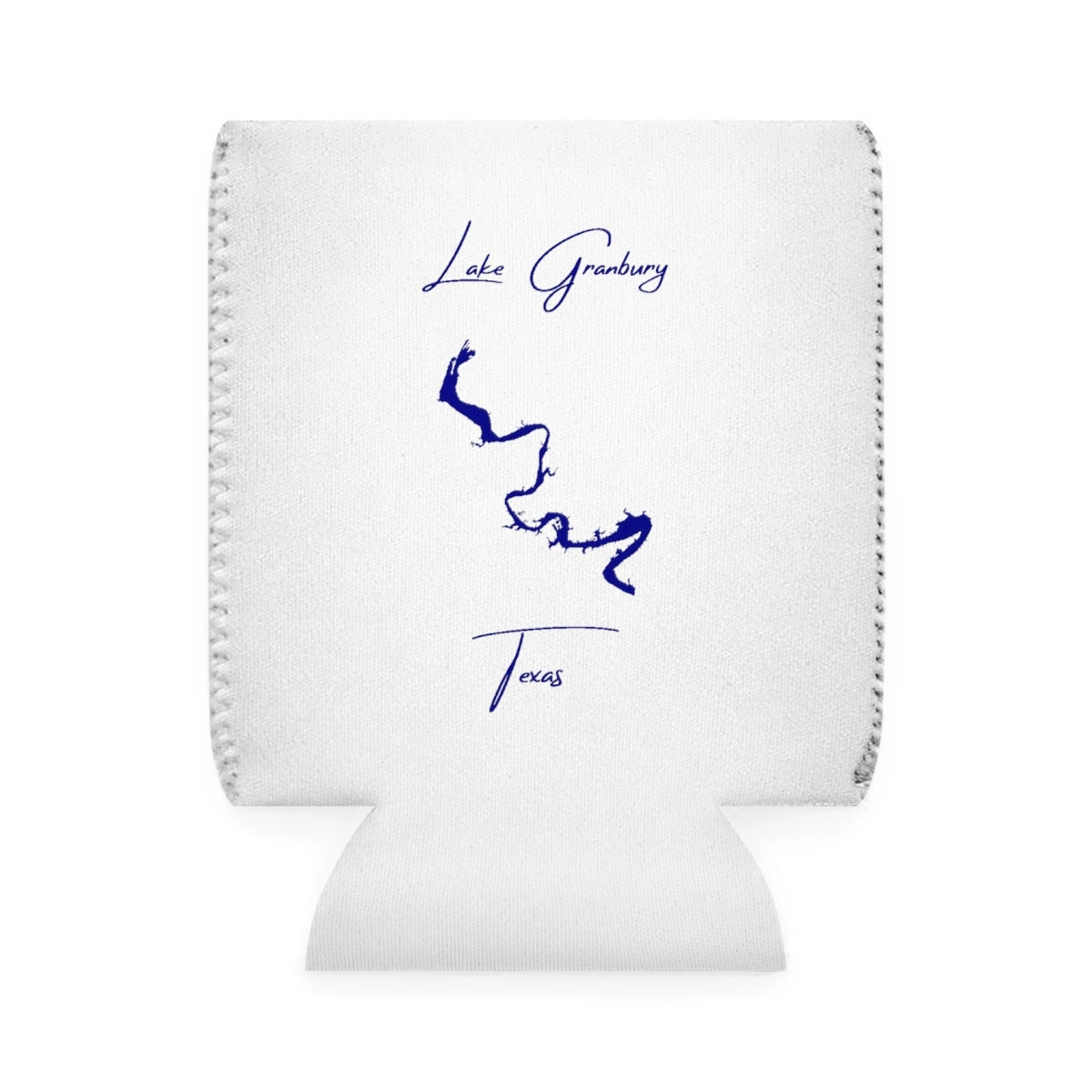 Texas  Lake  Granbury  Can  Koozie  front  position  view  from  front-1  white.webp