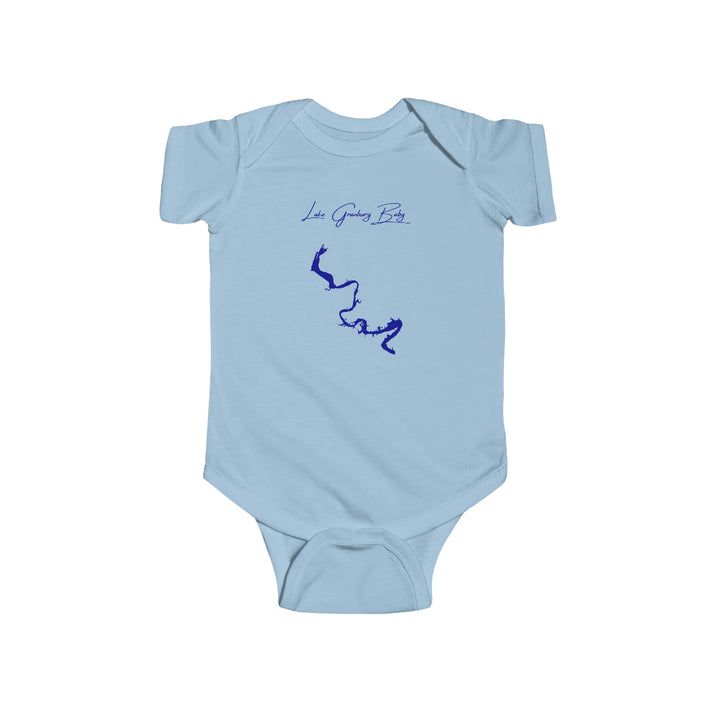 Texas  Lake  Granbury  Onesie  front  position  view  from  front  light  blue.webp