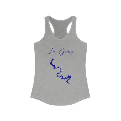 Texas  Lake  Granbury  Racerback-Tank  front  position  view  from  front  heather  grey.webp