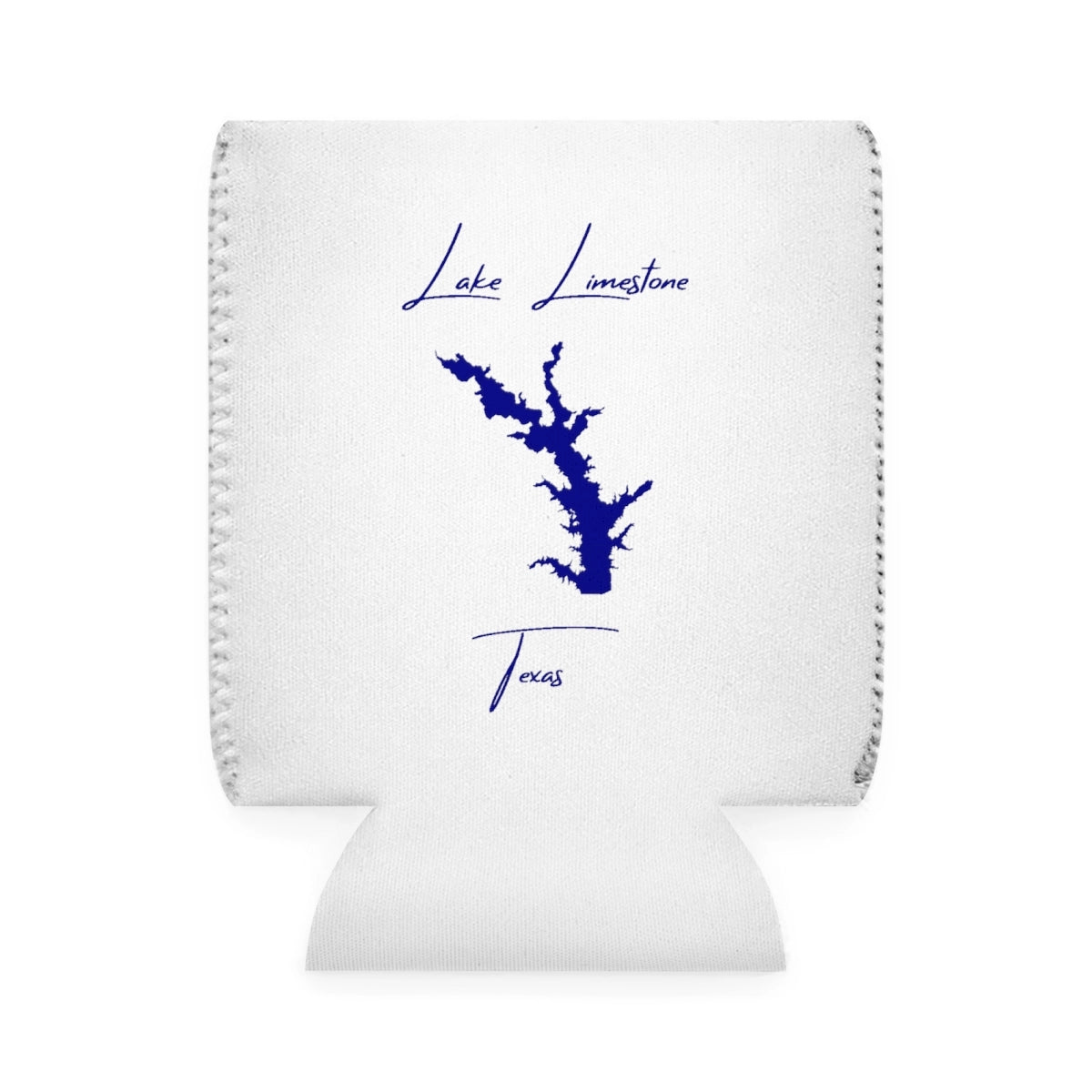 Texas  Lake  Limestone  Can  Koozie  front  position  view  from  front-1  white.webp