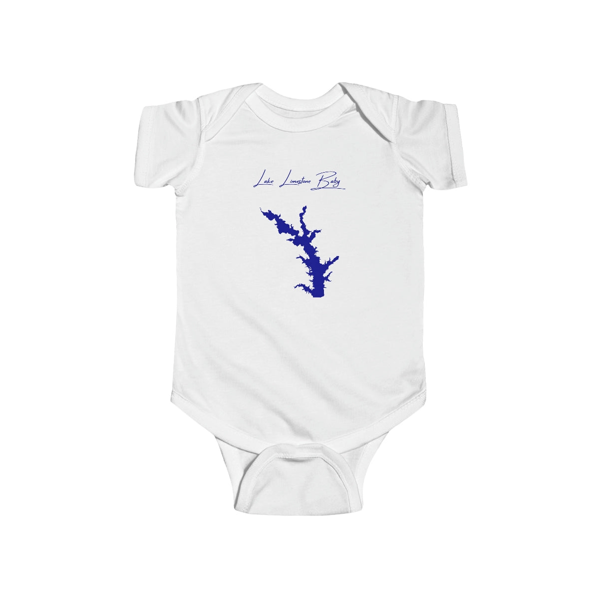 Texas  Lake  Limestone  Onesie  front  position  view  from  front  white.webp